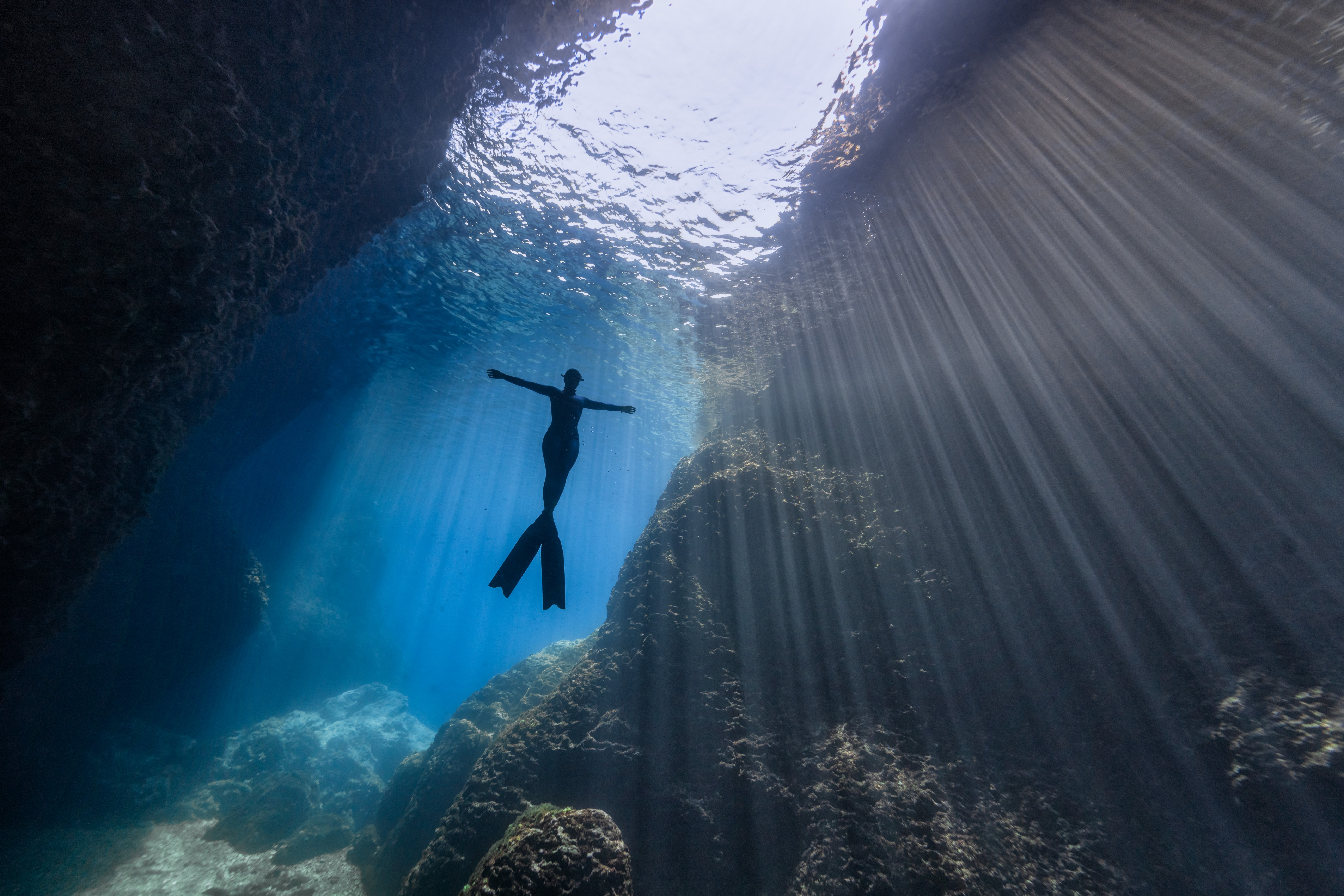 Potapljanje na vdih v potopljene jame Jadranskega morja